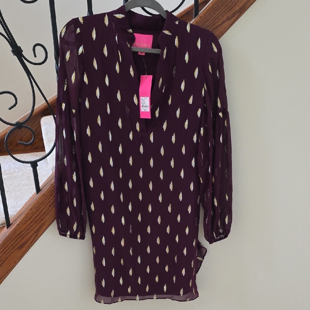 Lilly Pulitzer Purple Long Sleeve Dress